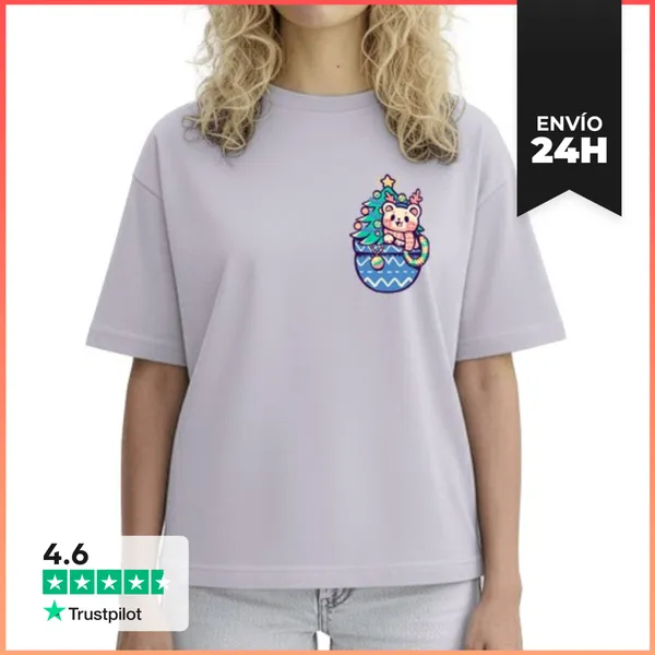 Camiseta Mujer Boxy Camisa De Mujer De Gran Tamaño Con Un