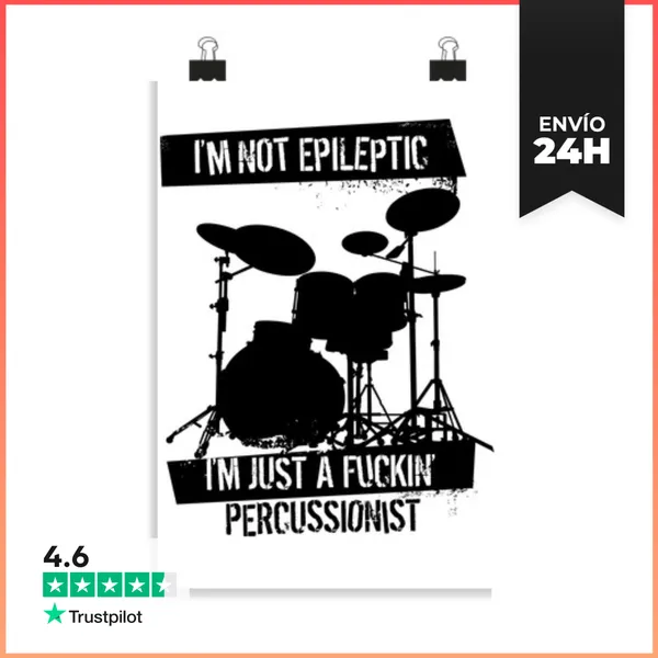 Póster Vertical Percusionista Epiléptico LaTostadora
