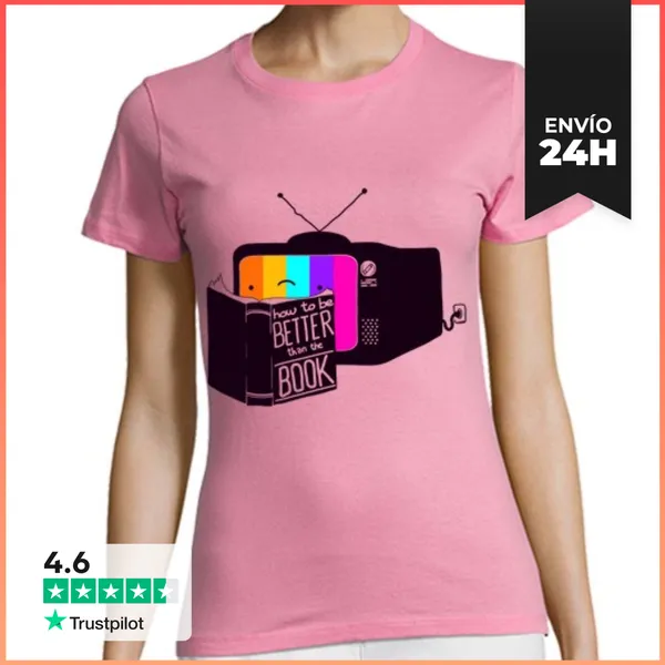 Camiseta Mujer Clásica El Libro Era Mejor Camiseta LaTostadora