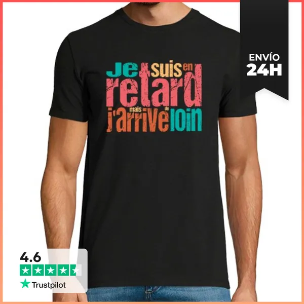Camiseta Hombre Clásica Llego Tarde Pero LaTostadora