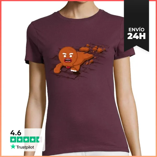 Camiseta Mujer Clásica Walking Cookie LaTostadora
