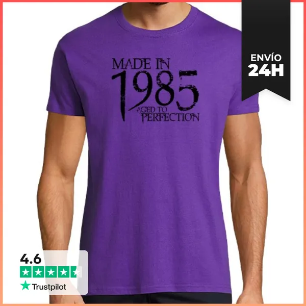 Camiseta Hombre Clásica 1985 Northwood Negro LaTostadora