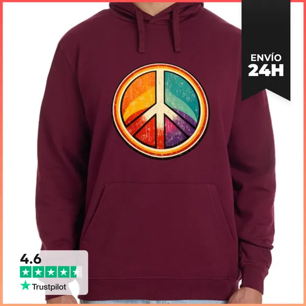 Sudadera Unisex Con Capucha Signo De Paz LaTostadora