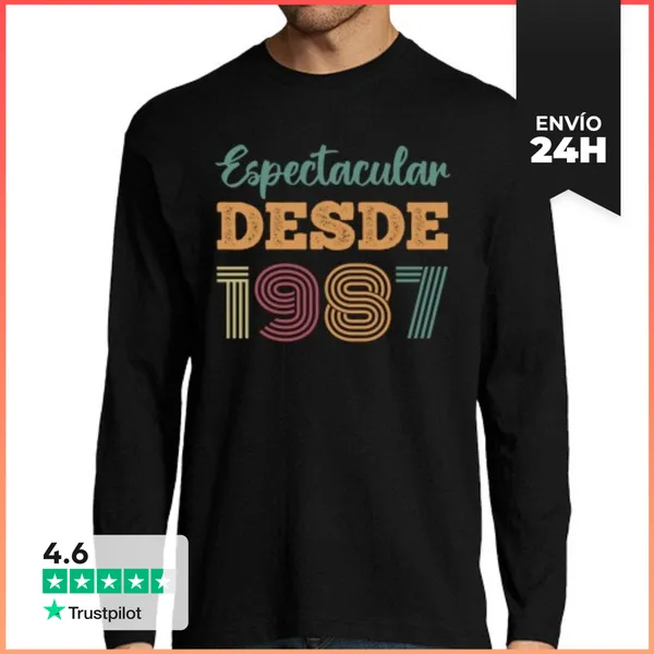 Camiseta Hombre Manga Larga ESPECTACULAR DESDE 1987 LaTostadora