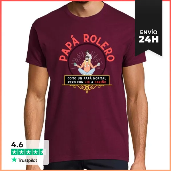 Camiseta Hombre Clásica Papá Rolero H LaTostadora