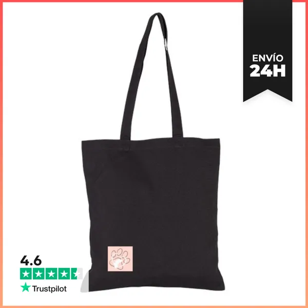 Bolsa De Tela Bull Terrier Huella Corazón Rosa LaTostadora