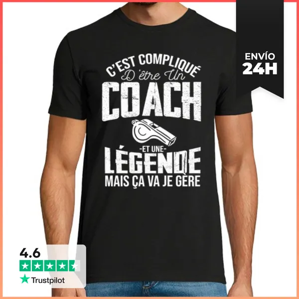 Camiseta Hombre Clásica Entrenador De Leyenda Humor Entrenamien