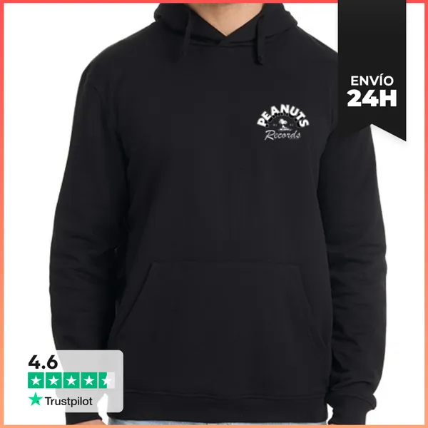 Sudadera Unisex Con Capucha Peanuts Records LaTostadora