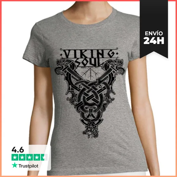 Camiseta Mujer Clásica Viking Soul Neg LaTostadora