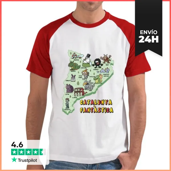 Camiseta Hombre, Estilo Béisbol CATALUNYA FANTÀSTICA LaTostadora