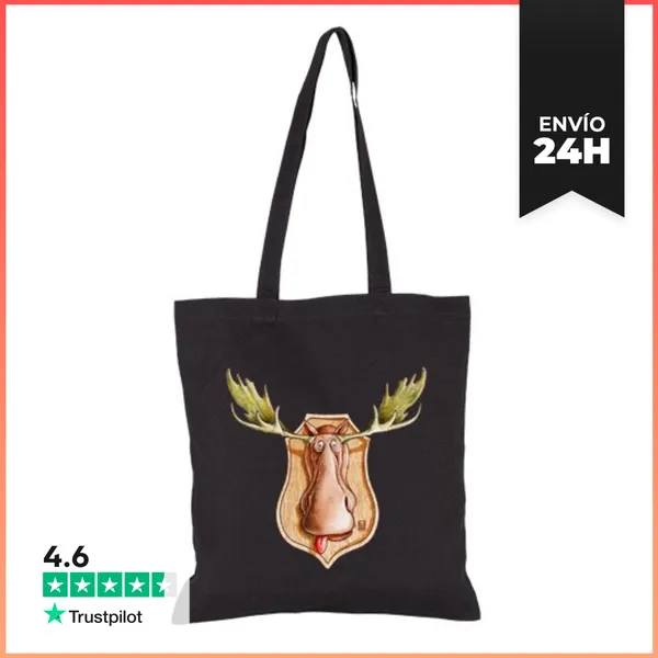 Bolsa De Tela Alce Sin Sombra. Bolsa Asas LaTostadora