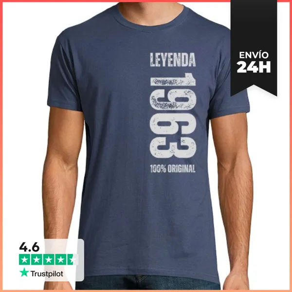 Camiseta Hombre Clásica Leyenda 1963 Cumpleanos Aniversario 01
