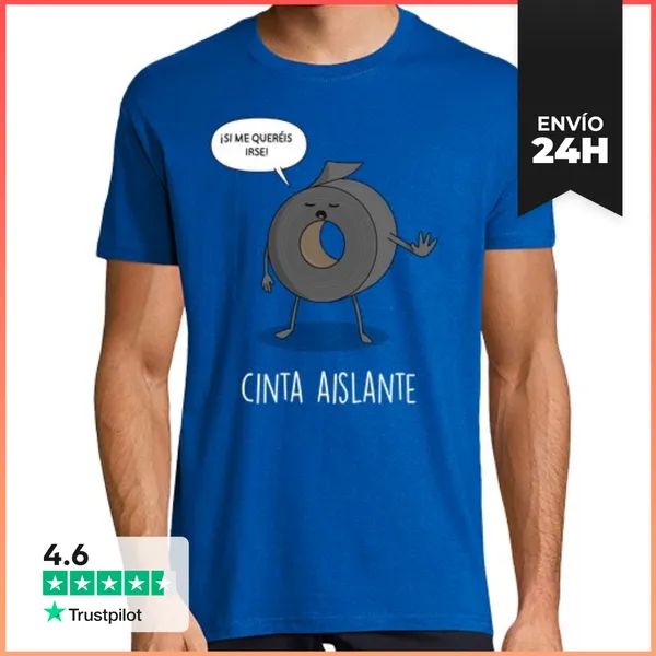 Camiseta Hombre Clásica Cinta Aislante LaTostadora