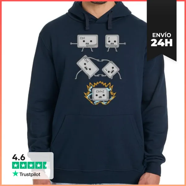 Sudadera Unisex Con Capucha Control Z Fusion LaTostadora
