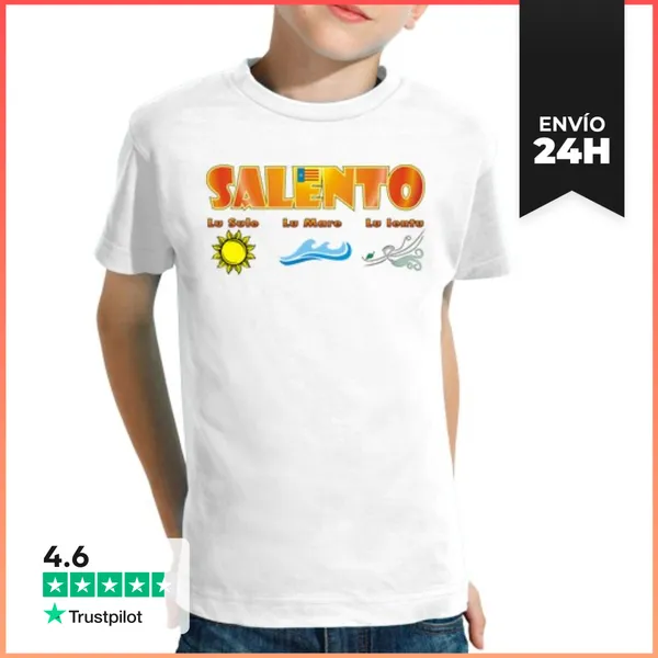Camiseta Clásica Para Niños Salento Sule Mare Ientu LaTostadora