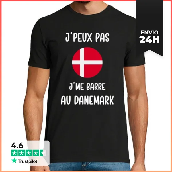 Camiseta Hombre Clásica No Puedo Me Voy A Dinamarca LaTostadora