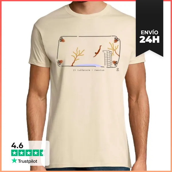 Camiseta Hombre Clásica Il Tuffatore Di Paestum Chico LaTostadora