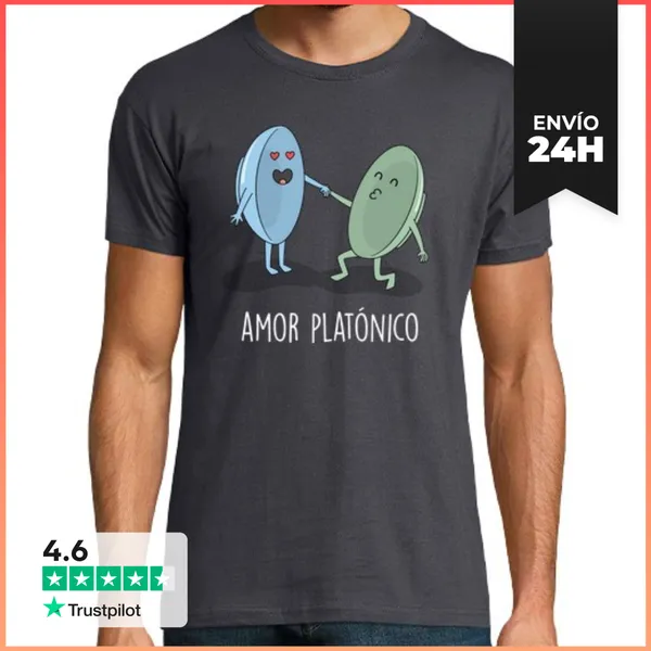 Camiseta Hombre Clásica Amor Platónico LaTostadora