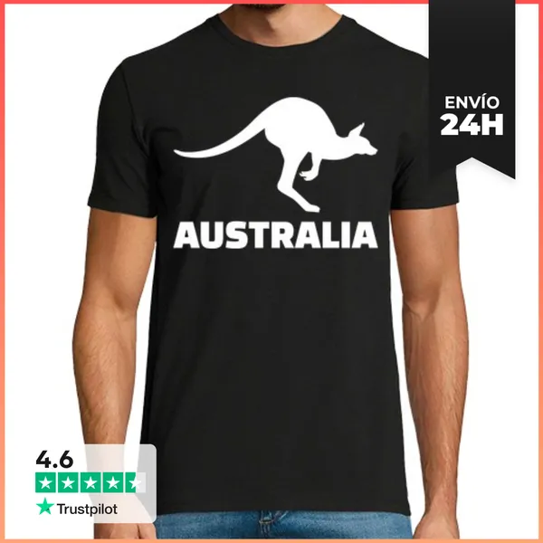 Camiseta Hombre Clásica Canguro De Australia LaTostadora