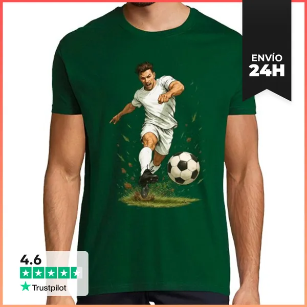 Camiseta Hombre Clásica Fútbol Blanco Madrid LaTostadora