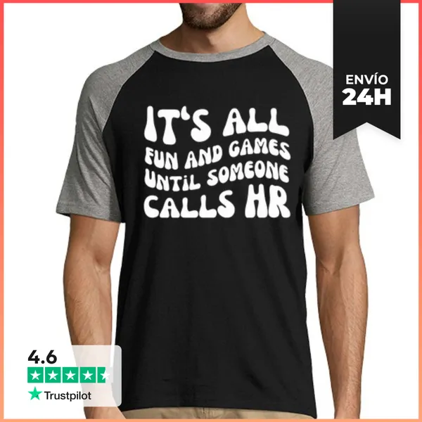 Camiseta Hombre, Estilo Béisbol Todo Es Diversión Y Juegos Hasta
