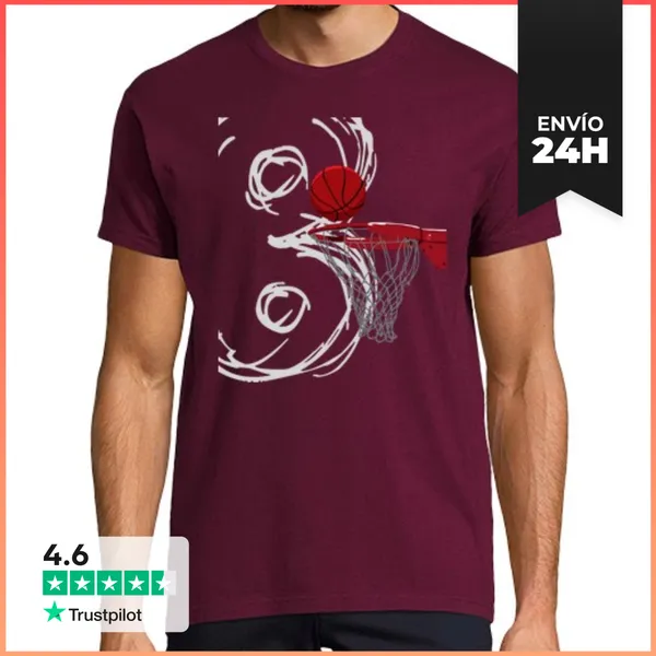 Camiseta Hombre Clásica Baloncesto. Basketball. B LaTostadora