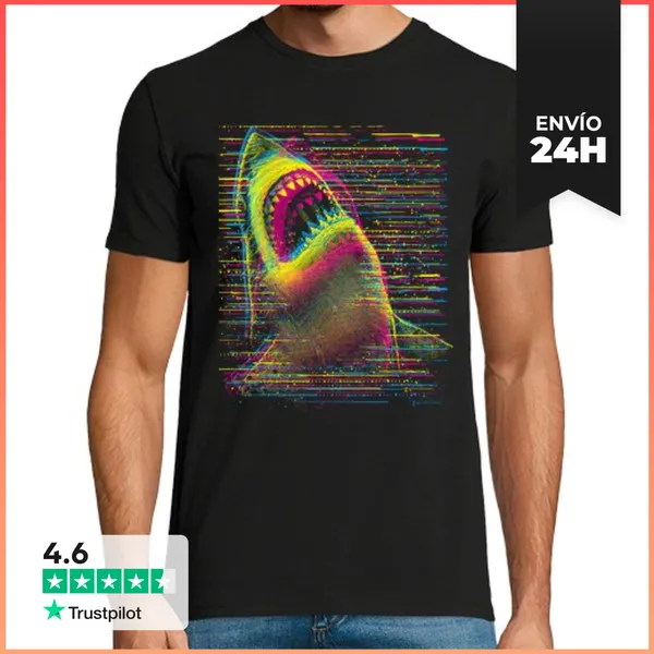 Camiseta Hombre Clásica Tiburón De Verano LaTostadora
