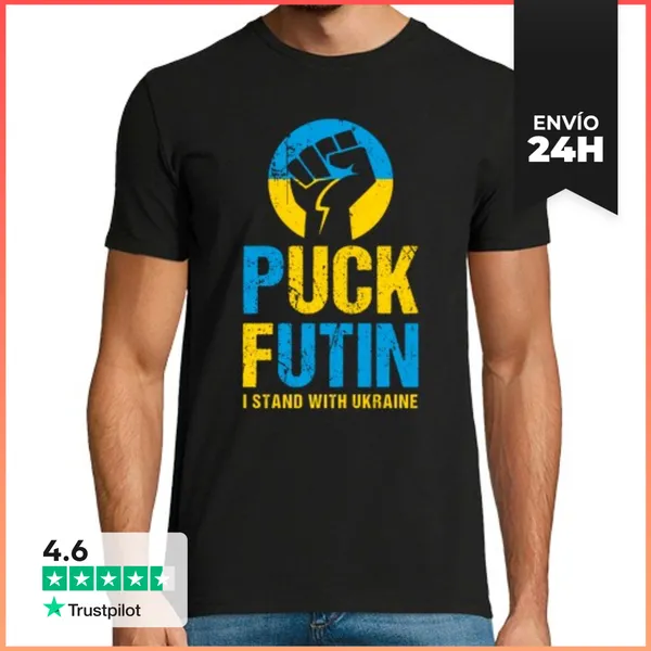 Camiseta Hombre Clásica Estoy Con Ucrania Puck Futin LaTostadora