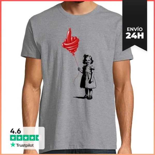 Camiseta Hombre Clásica Maldita Chica Globo LaTostadora