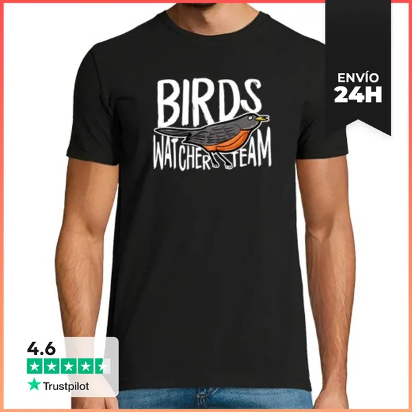 Camiseta Hombre Clásica Birds Watcher Team Gifts LaTostadora