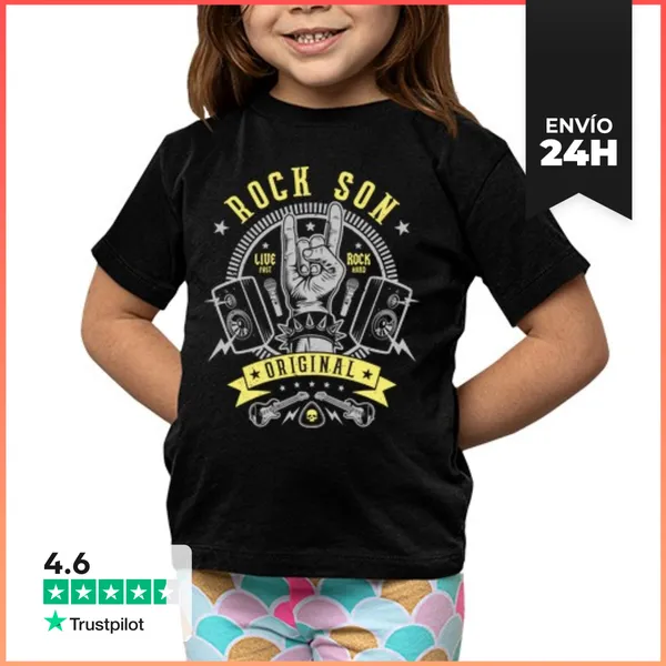 Camiseta Clásica Para Niños Rock Son LaTostadora