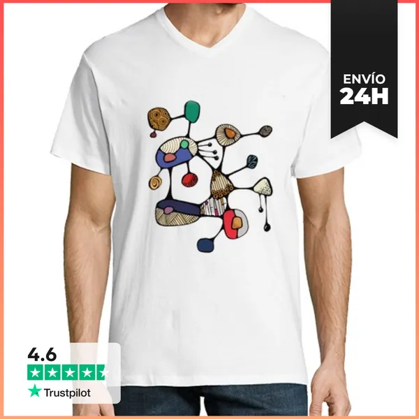 Camiseta Hombre, Cuello Pico Camiseta Chico Piedras LaTostadora