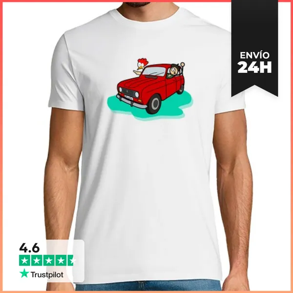 Camiseta Hombre Clásica Los Pelagatos En Su R4 LaTostadora