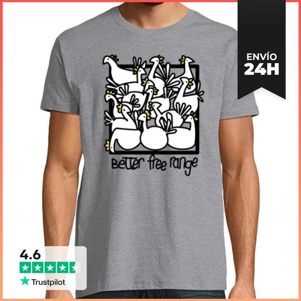 Camiseta Hombre Clásica Better Free Range LaTostadora