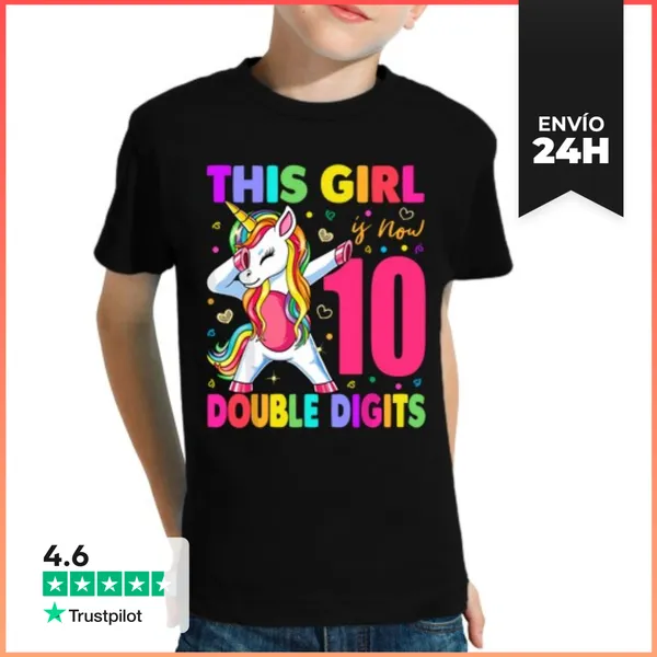 Camiseta Clásica Para Niños Gif Del Décimo Cumpleaños De Esta