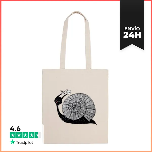 Bolsa De Tela Caracol Lindo De La Historieta Con Los Ojos