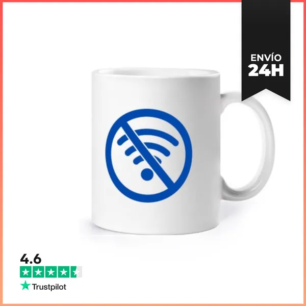 Taza Sin Red Wifi Icono Regalo LaTostadora