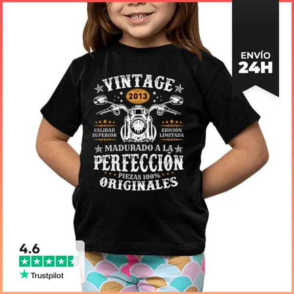 Camiseta Clásica Para Niños Vintage Moto Madurado A La Perfección