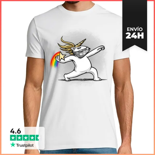 Camiseta Hombre Clásica El Lanzador De Arcoiris LaTostadora