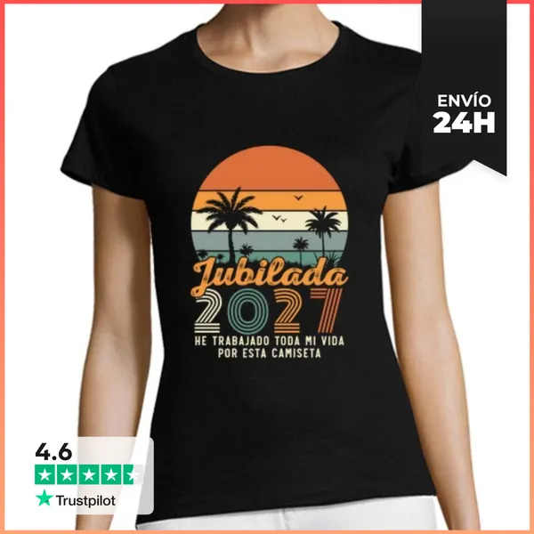 Camiseta Mujer Clásica Jubilada 2027, Regalo Para Retirada