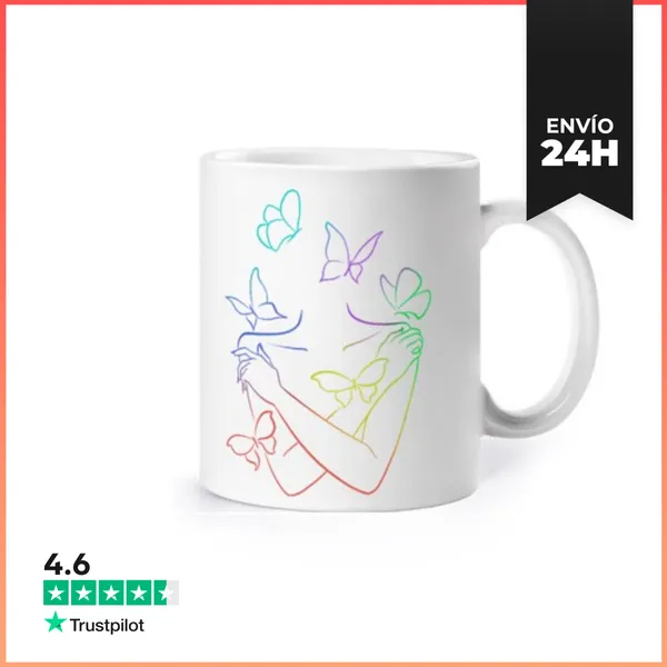 Taza Mujer Mariposas LaTostadora