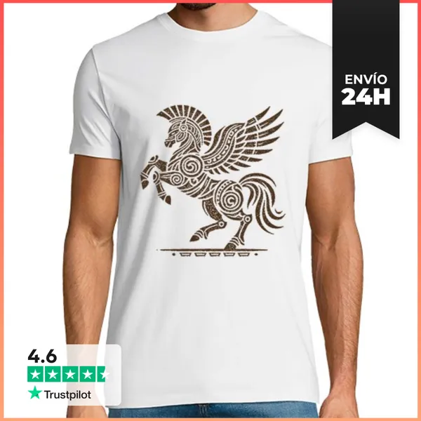 Camiseta Hombre Clásica Pegaso De Troya LaTostadora
