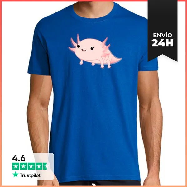 Camiseta Hombre Clásica Ajolote Kawaii LaTostadora