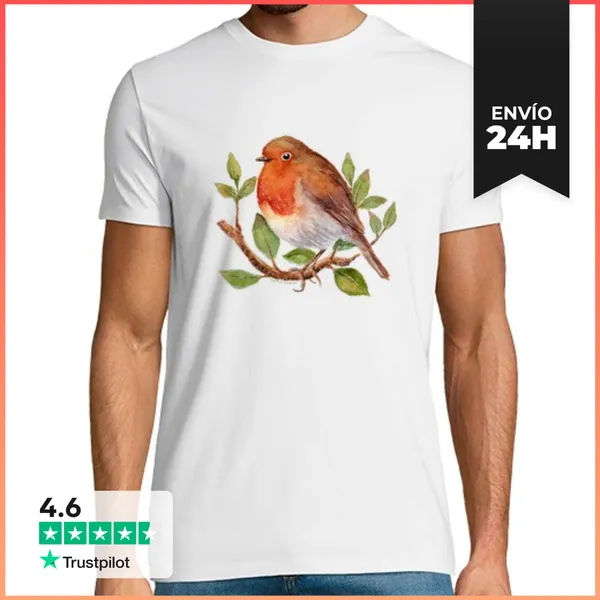 Camiseta Hombre Clásica Petirrojo LaTostadora