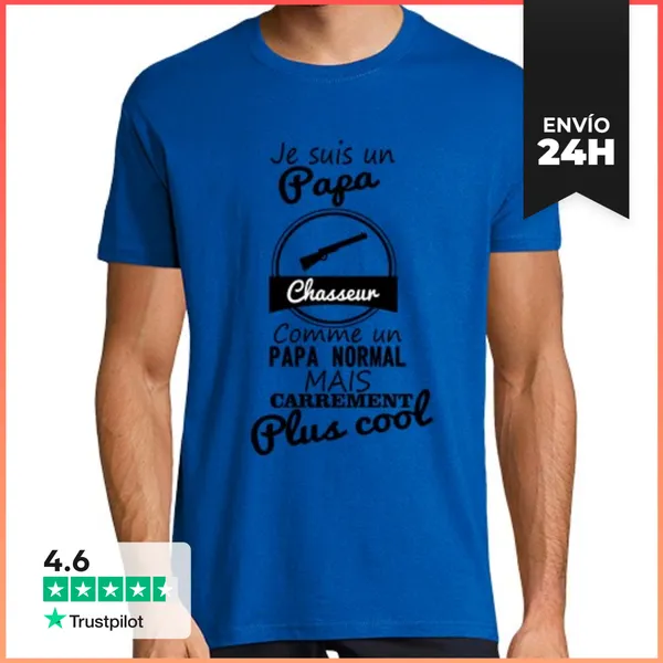 Camiseta Hombre Clásica Padre Cazador, Regalo De La Caza