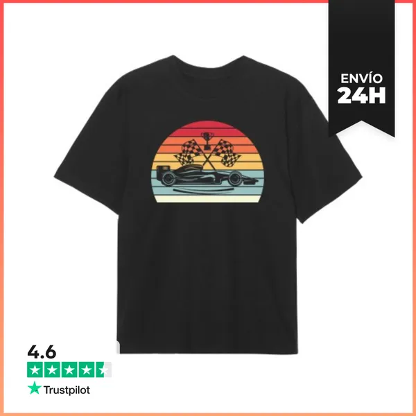 Camiseta Oversize F1 RETRO VINTAGE PUESTA DE SOL LaTostadora