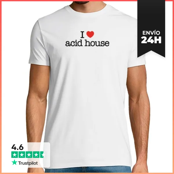 Camiseta Hombre Clásica I Love Acid House LaTostadora