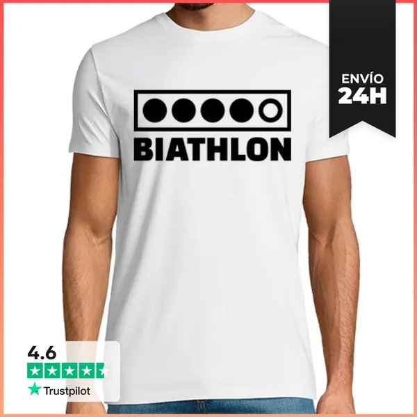 Camiseta Hombre Clásica Objetivo De Biatlón LaTostadora