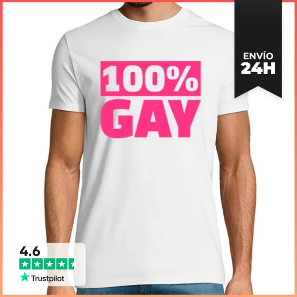 Camiseta Hombre Clásica 100 Gay LaTostadora