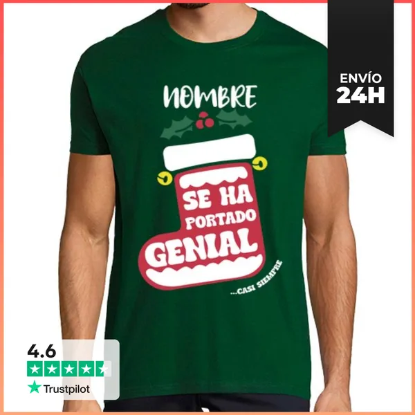 Camiseta Hombre Clásica Se Ha Portado Genial... Casi Siempre